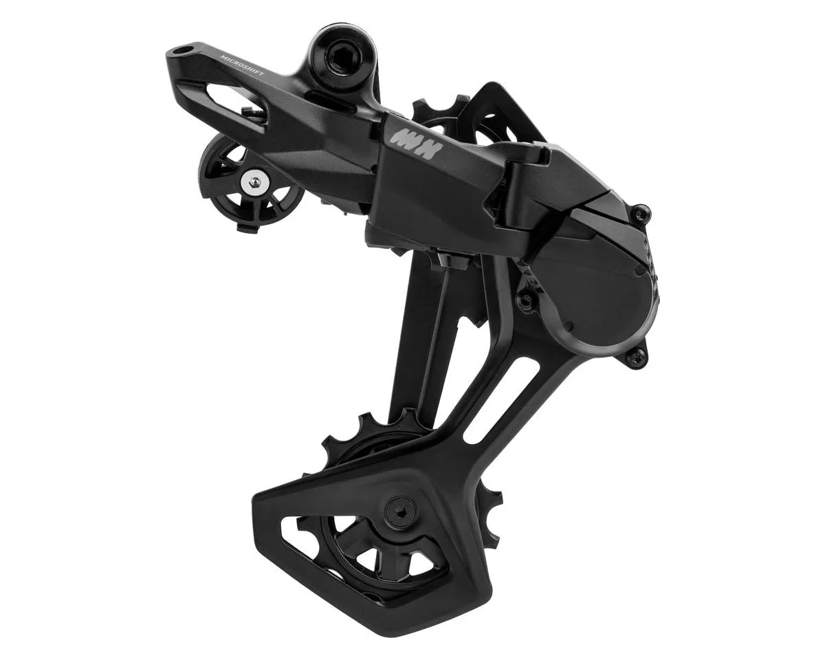 Microshift Advent MX Rear Derailleur (Black) (10/11-Speed) (Medium Cage) (w/Clutch) (Steel Cage)